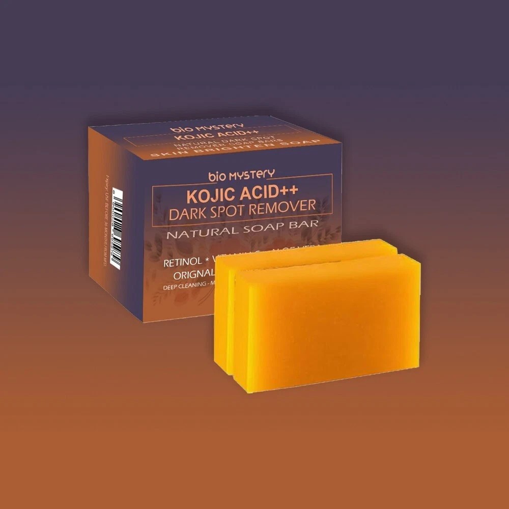 Kojic Acid Natural Soap Retinol, Aloe vera, Turmeric 2x 100g -Fast Ship & Free