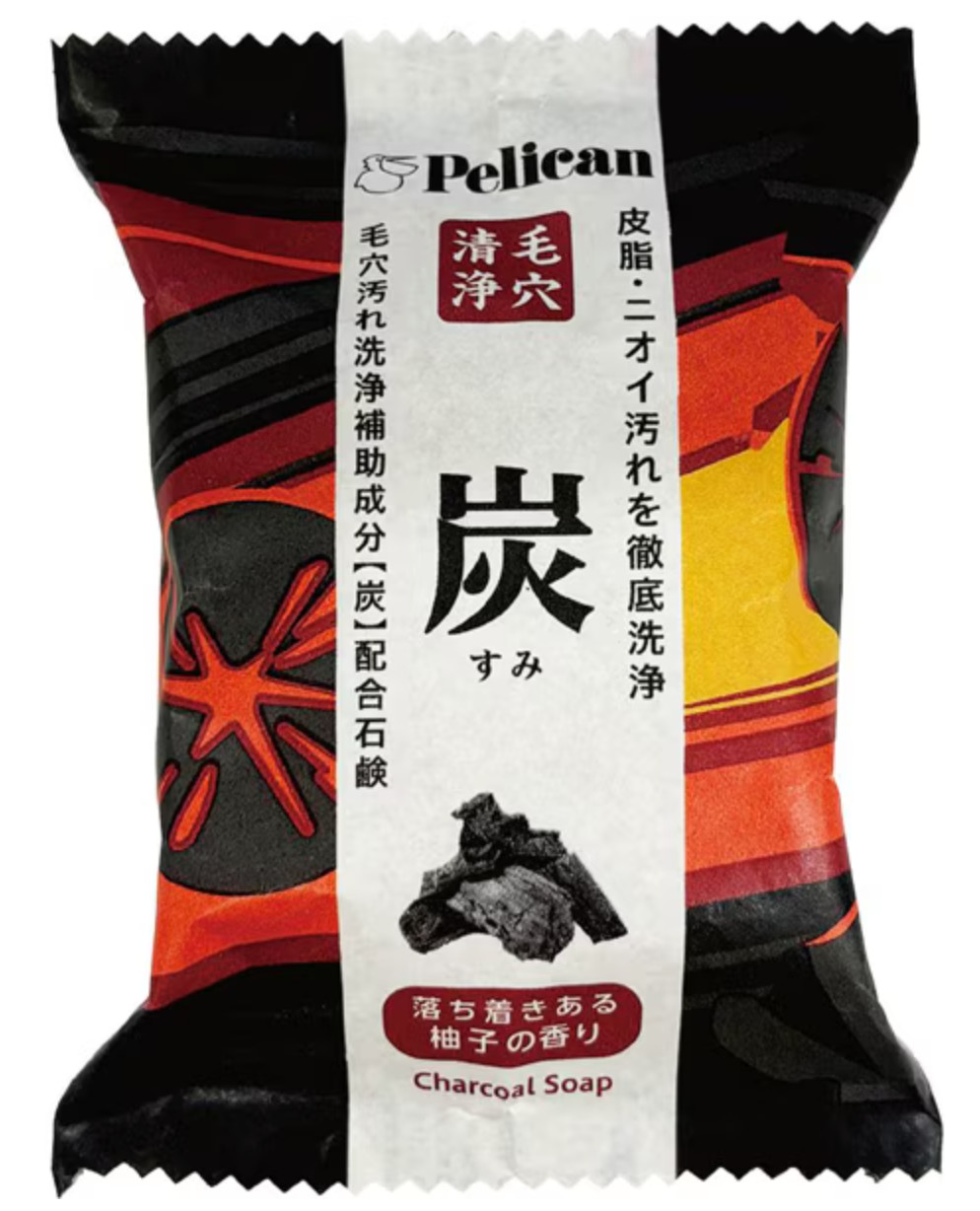 Persimmon Tannin Soap, Charcoal Soap Japanese Deodorant Soap 80g Pelican Soap
