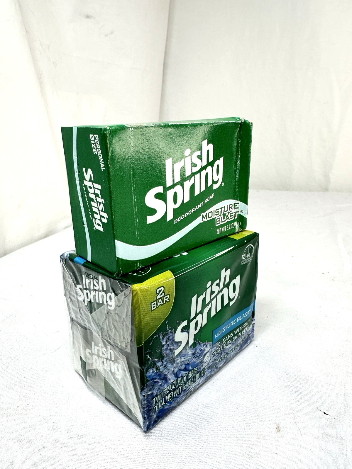 3 Irish Spring Bar Soap Moisture Blast Deodorant 3.2 Oz Lot NOS Sealed Free Ship