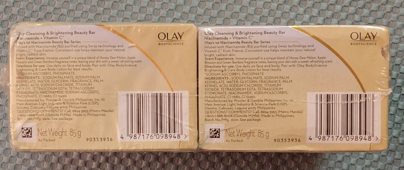 Olay Bodyscience Niacinamide 8 Pack B3 + C Cleansing Brightening Beauty Bar Soap