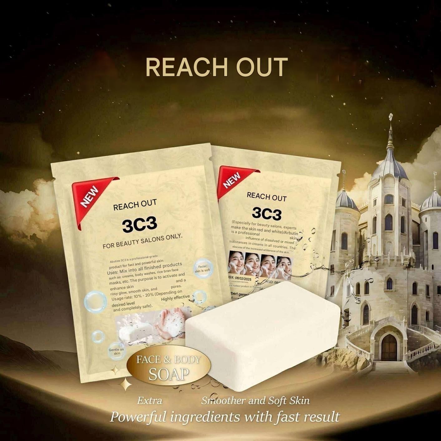2 packs ABUTINE 3C3 Beauty Soap 120g Alpha Arbutin Niacinamide Hyaluronic