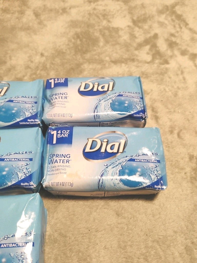 New Dial Antibacterial Bar Soap, Refresh & Renew, Spring Water, 7 Bars