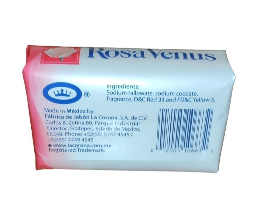 Jabon Rosa Venus Rosa(Pink) Classic 150 g / 5.29 oz Soap Bar