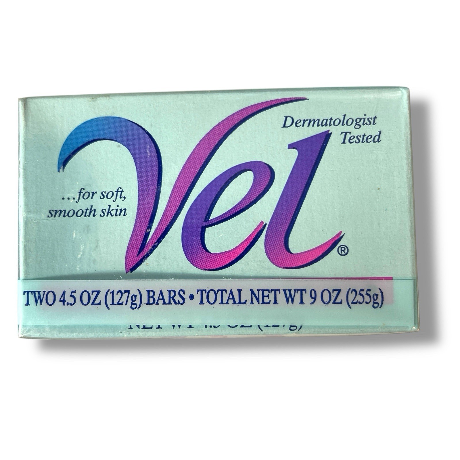 Vel Soap Bars 2 Pack 4.5 oz Each Dermatologist Tested Sealed Vintage NOS