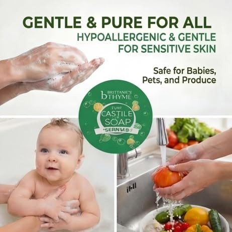 Brittanie’s Pure Organic Castile Liquid Olive 128 Fl Oz (Pack of 1), Clear