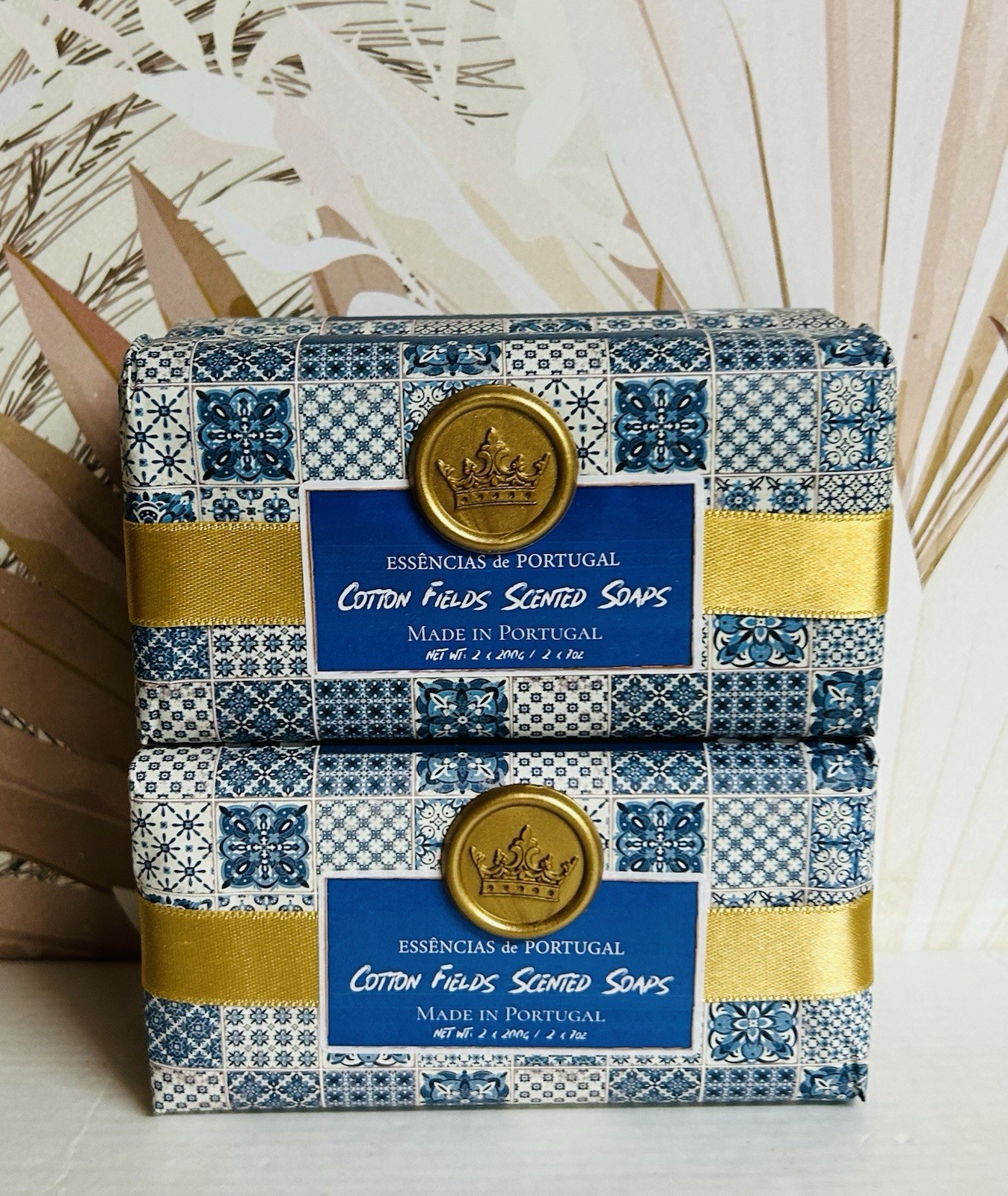 2-Pack Cotton Fields Scented Bar Soap Made in Portugal 4 Bars 7 oz Each