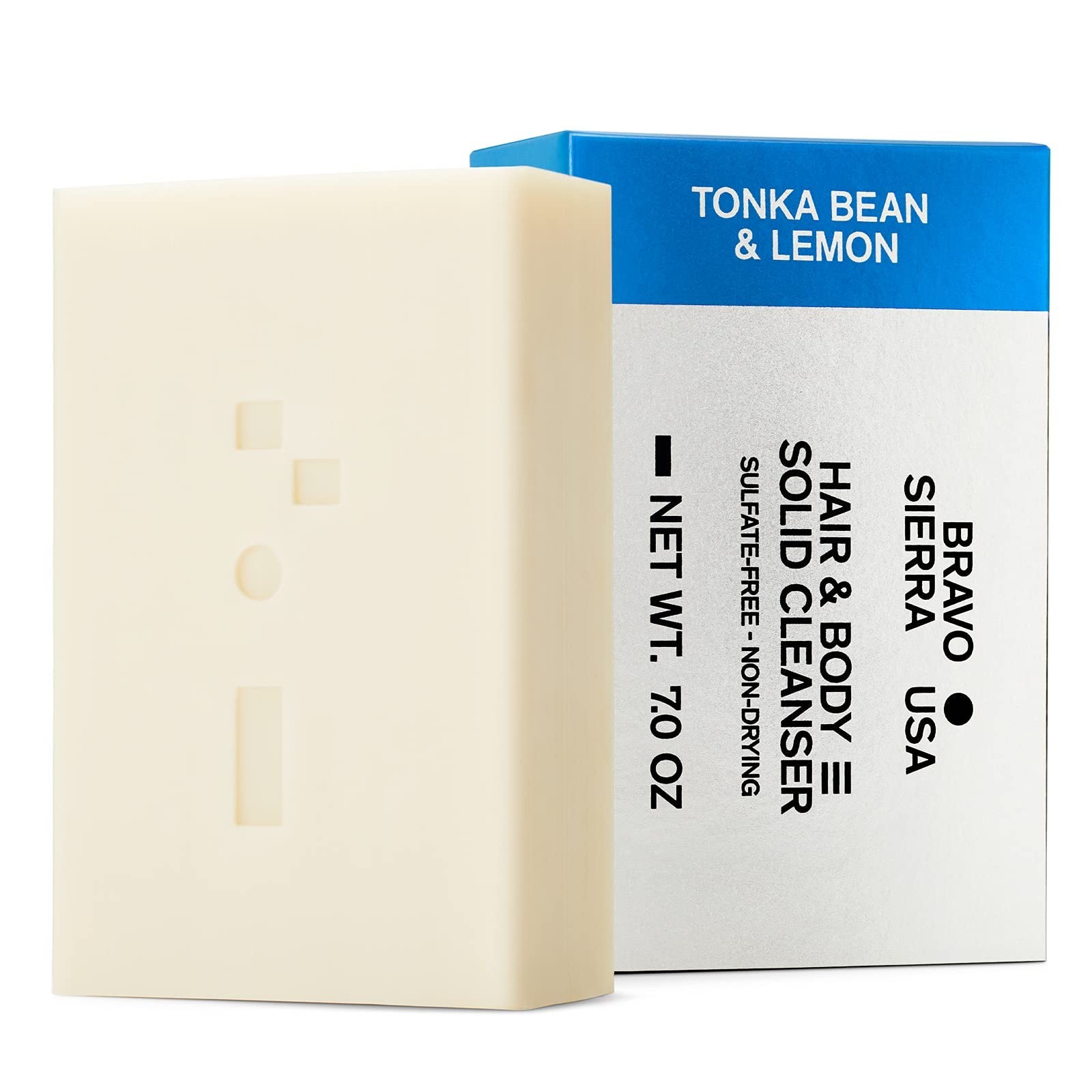 Body & Hair All-In-One Soap Bar – Tonka Bean & Lemon, 7 oz – Coconut, Shea Bu…