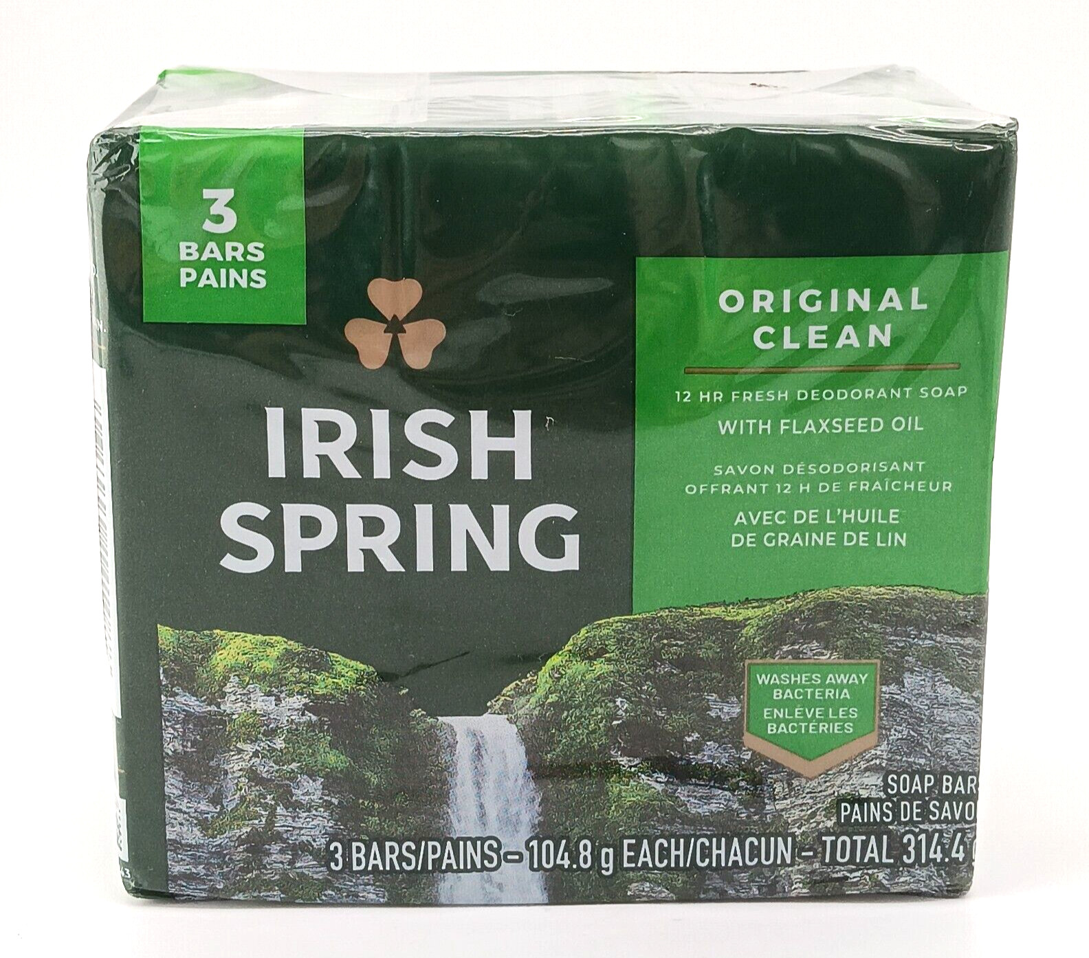 Irish Spring Original Clean Fresh Deodorant Soap – 3 Pack – 3.7 oz each Bar