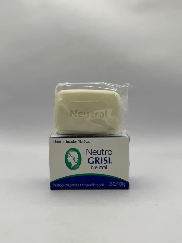 Grisi Neutral Soap Bars 3.5 oz – 6 Pack Gentle Cleansing for Sensitive Skin
