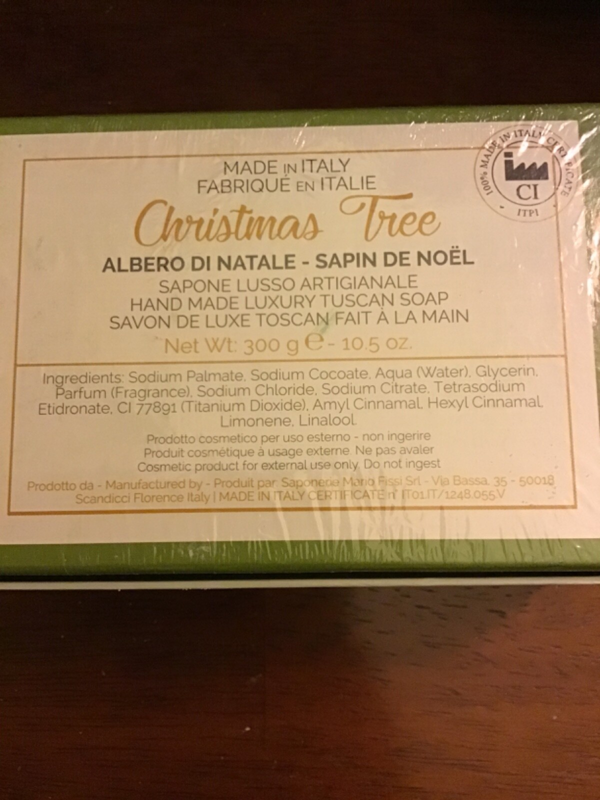 Saponerie Mario HELLO CHRISTMAS Soap 10.5 oz 300 g Sealed