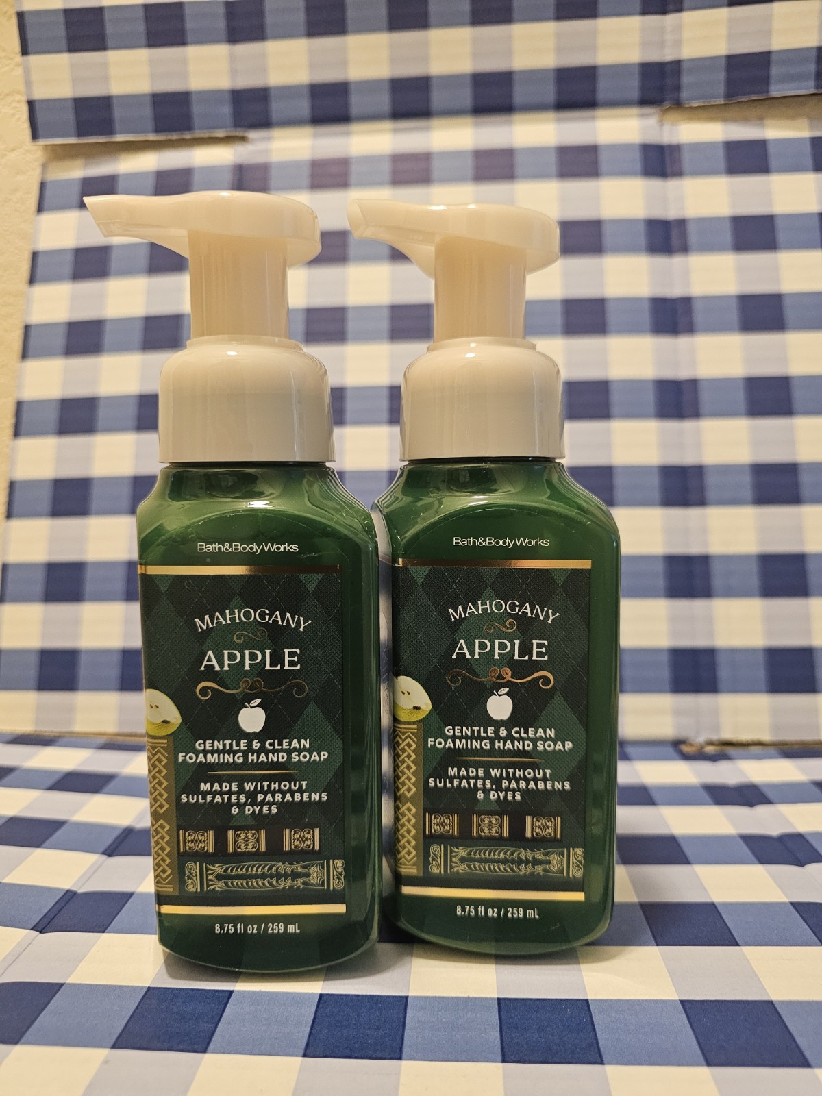 2 Bath & Body Works MAHOGANY APPLE Gentle Foaming Hand Soap 8.75 oz