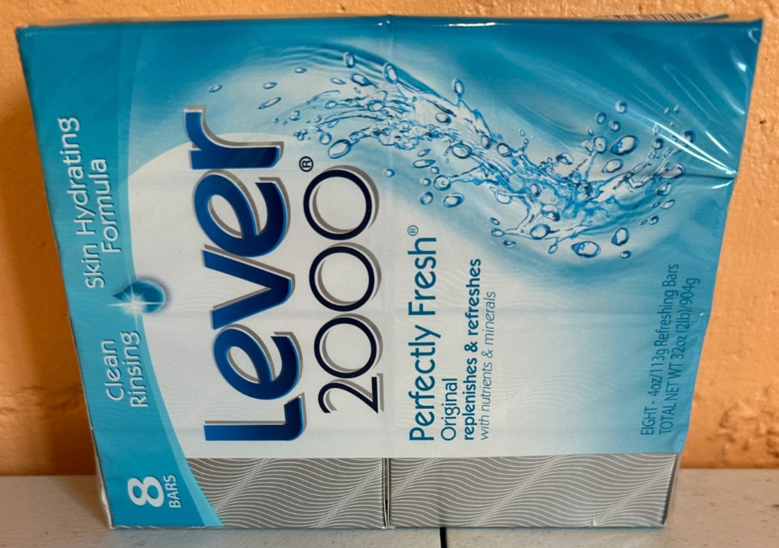 Lever 2000 Perfectly Fresh Original Bar Soap Boxed 4oz Sealed Lot of 8 Brand New