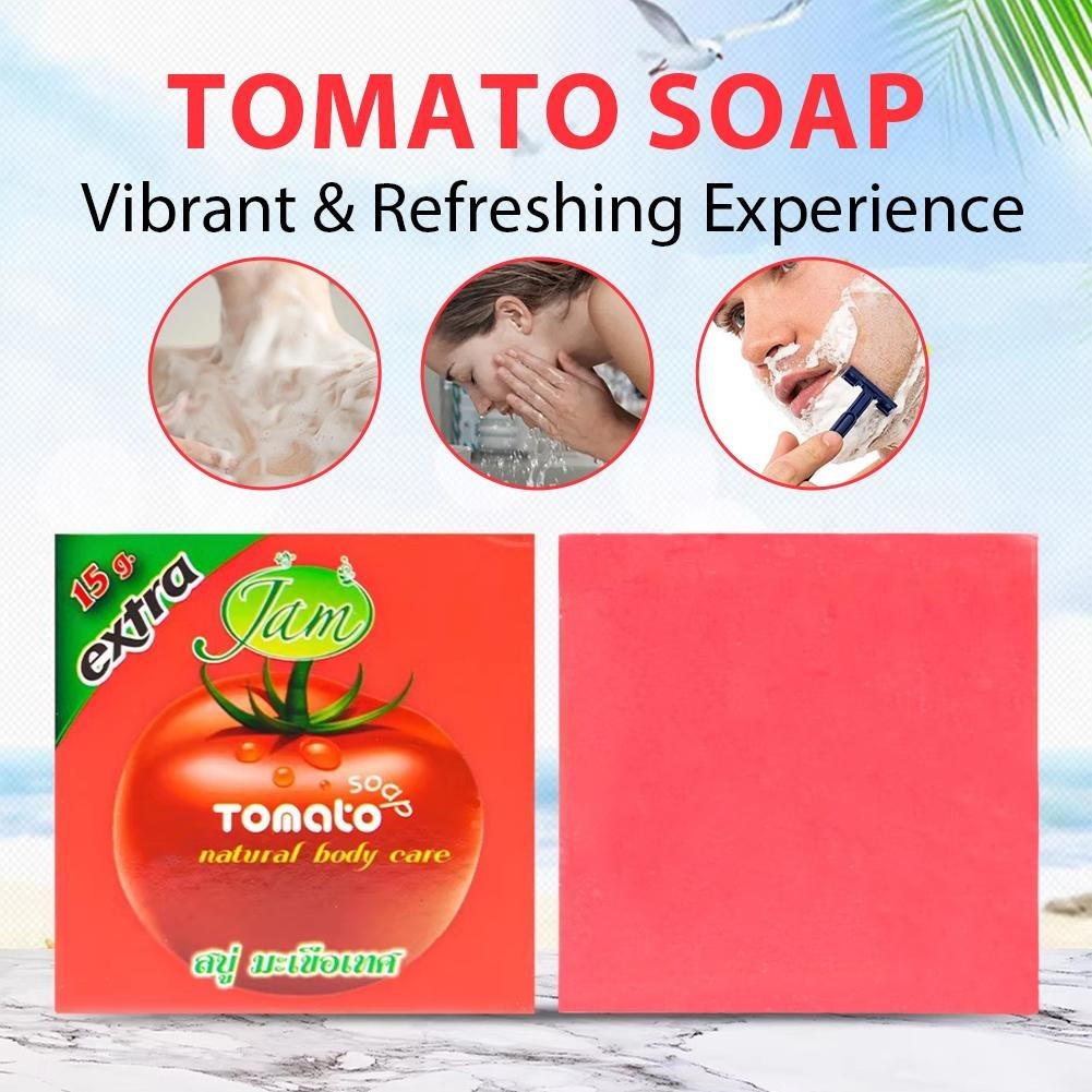 Jam Thailand Tomato Soap 65g Natural Ingredients Cleansing Body For I7L5