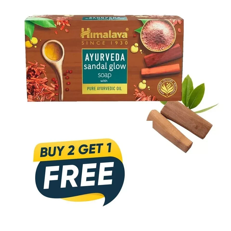 Himalaya Ayurveda Sandal Glow Soap 75g Bar BUY 2 GET 1 FREE FAST DISPATCH FRESH