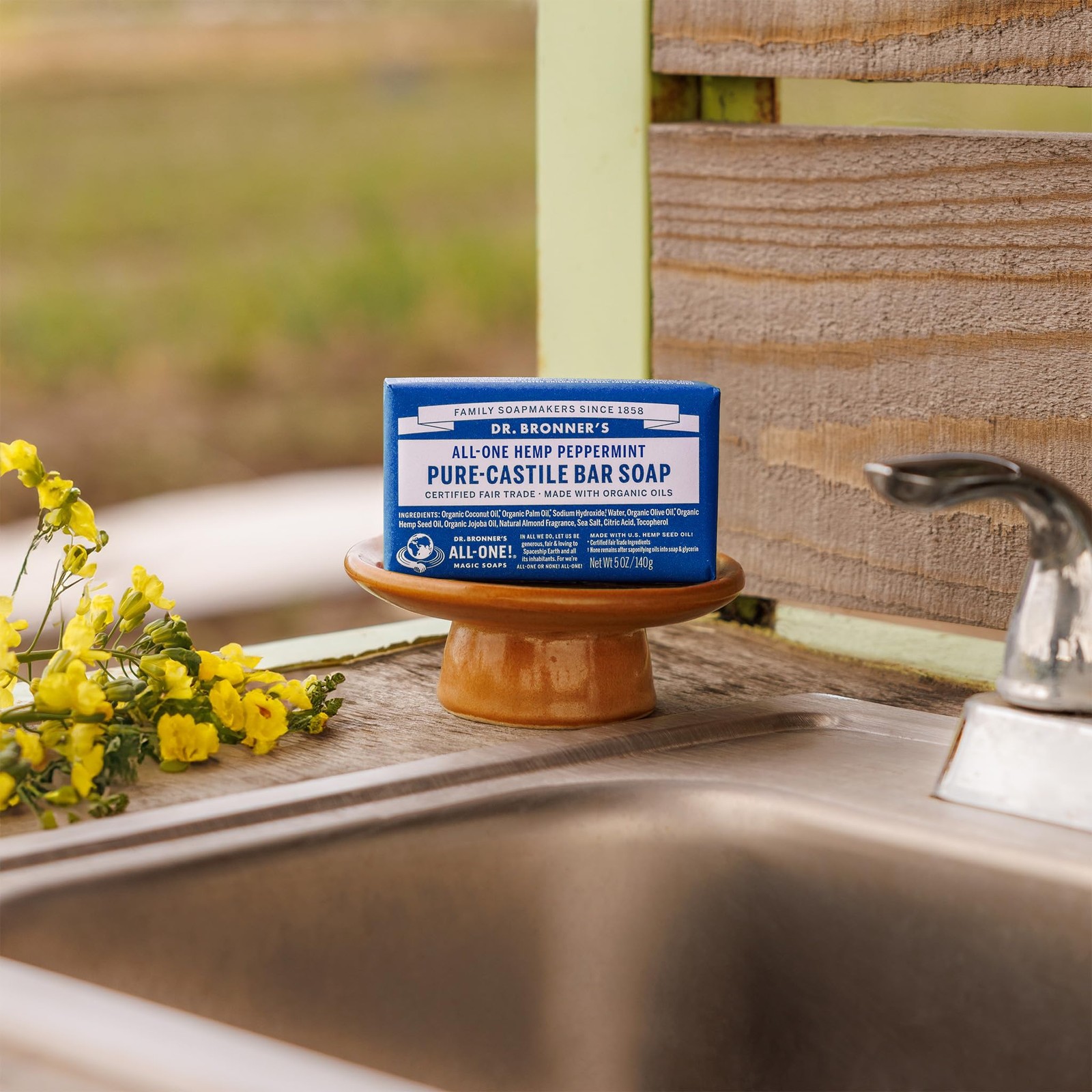 Dr Bronner’s Pure Castile Magic Bar Soap 5oz Pack of 2 Organic Gentle Clean