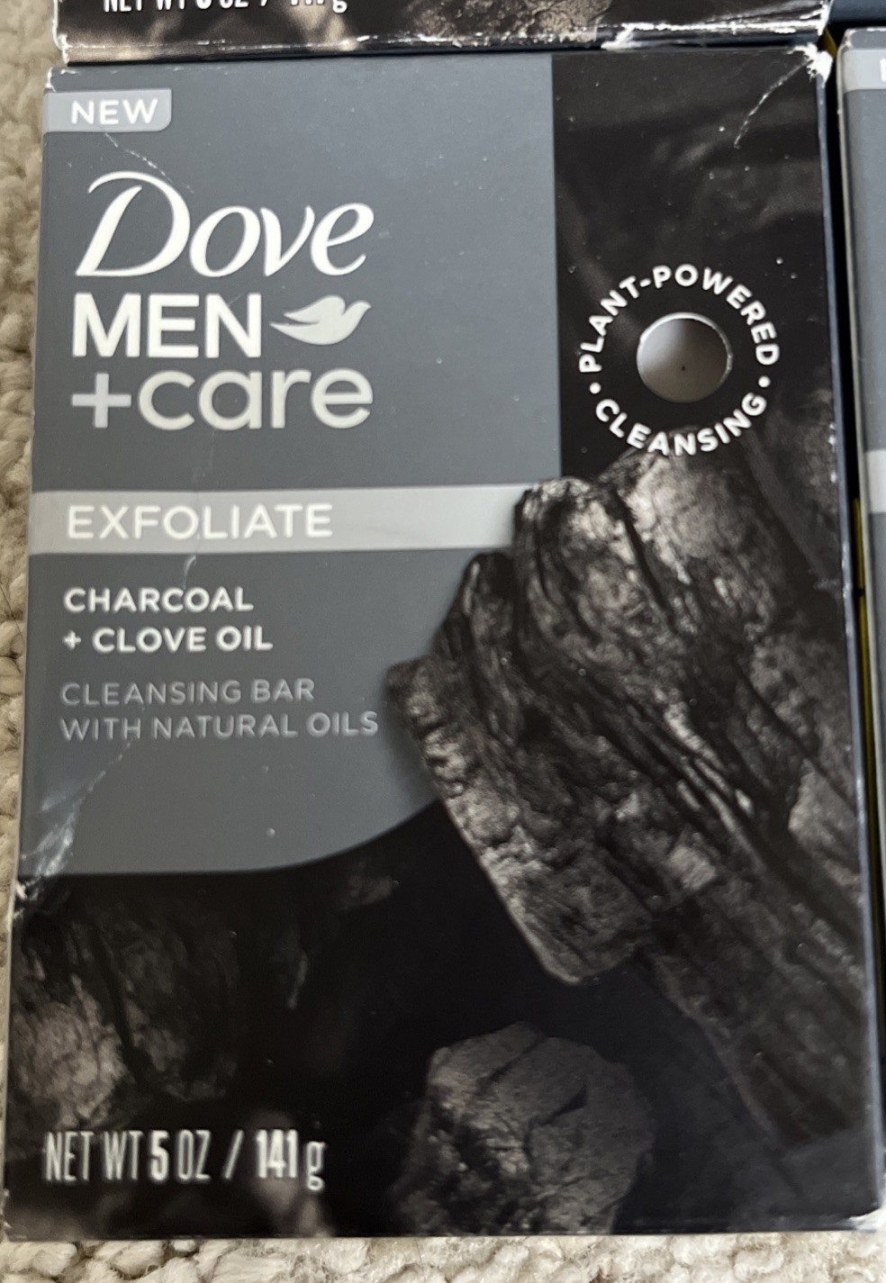 13x Dove Men Care Exfoliate Cleansing Bar, 5 oz (141 g) – Charcoal and Clove Oil