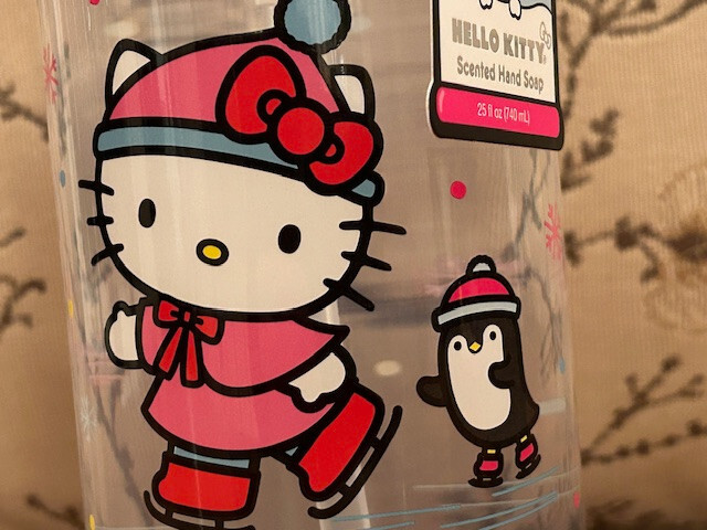 Hello Kitty WINTER skater figure ICE SKATING gift skates Hand Soap 25 OZ Sanrio