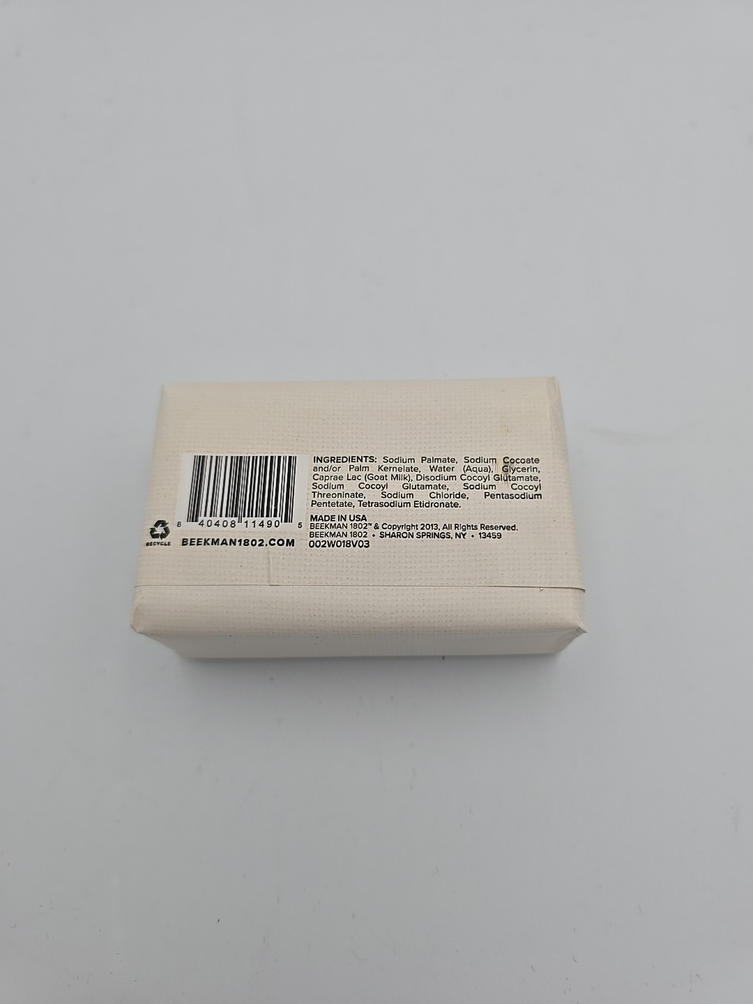 Beekman 1802 Pure Unscented Goat Milk Soap 3.5oz New