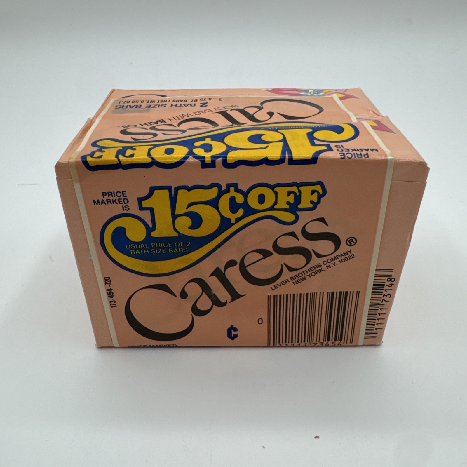 Lot Of 2 Vintage NOS Caress Soap Bar Bath Oil Flower Label