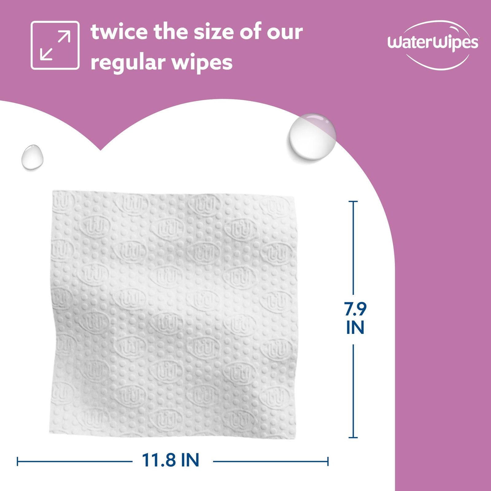 3 Pack WaterWipes for Adults 90 Sensitive XL Wipes 99.9% Water