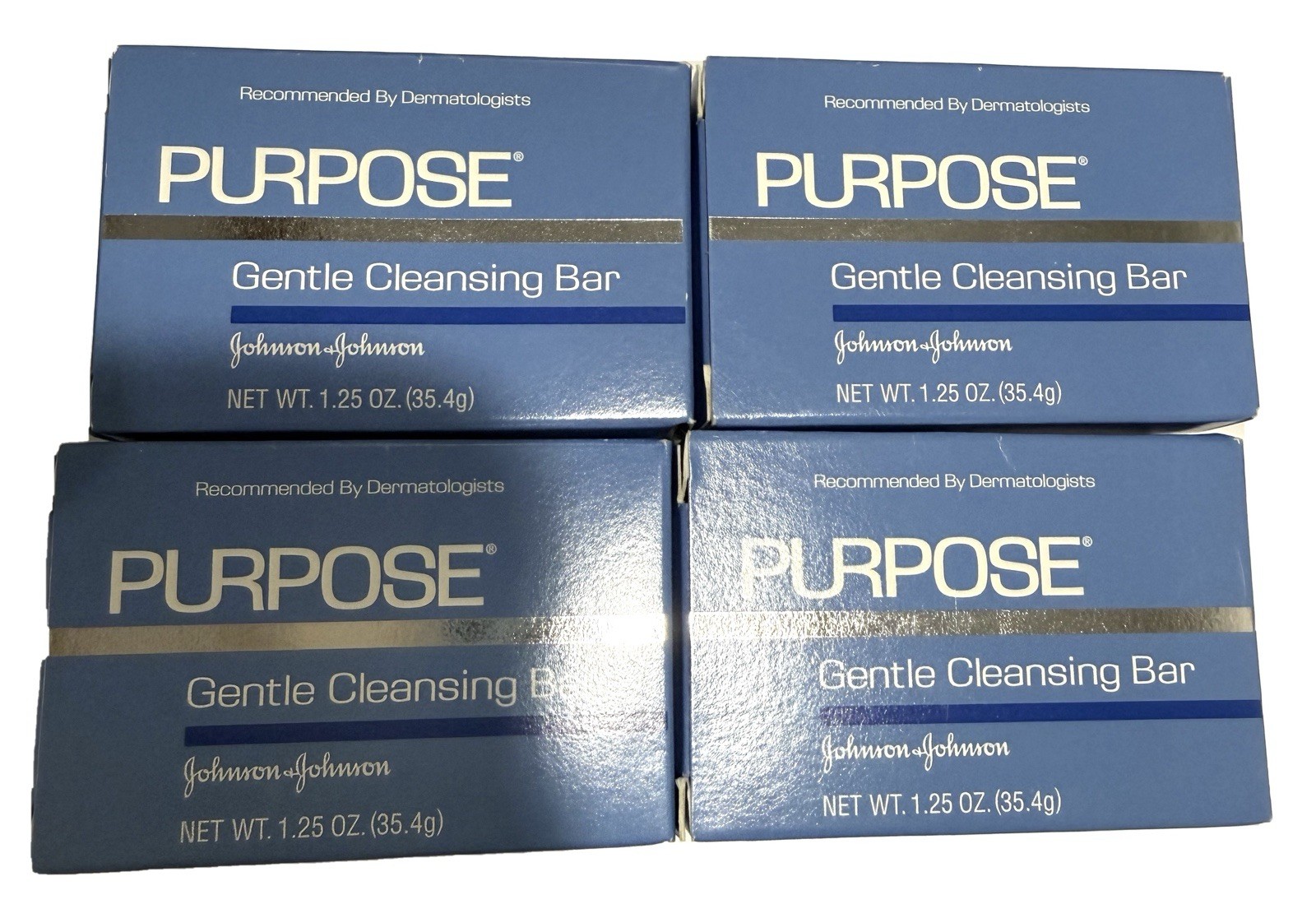 4X Johnson & Johnson Purpose Gentle Cleansing Bar 1.25 Oz