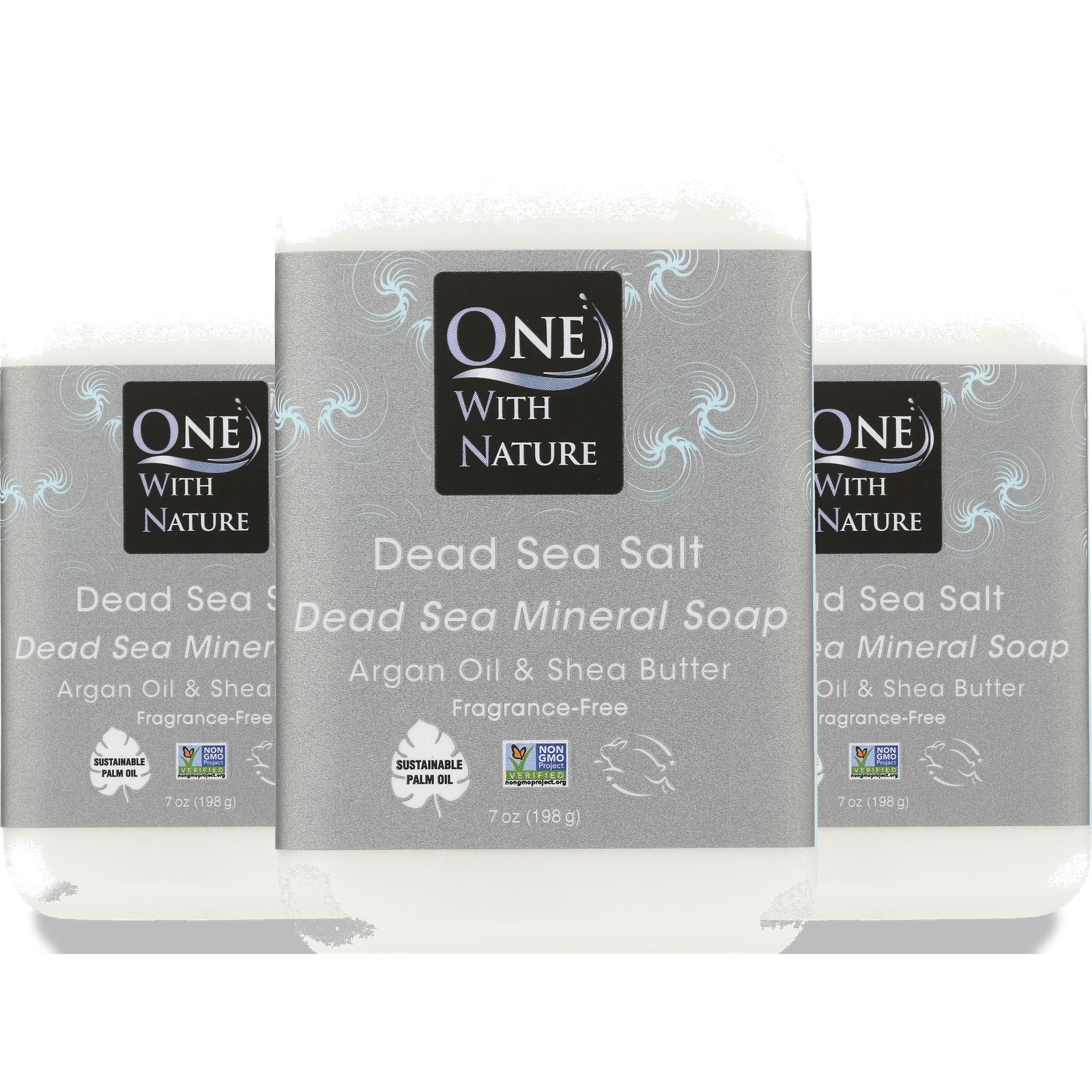 One With Nature Dead Sea Salt Bar Soap 7 Oz 3 Pack