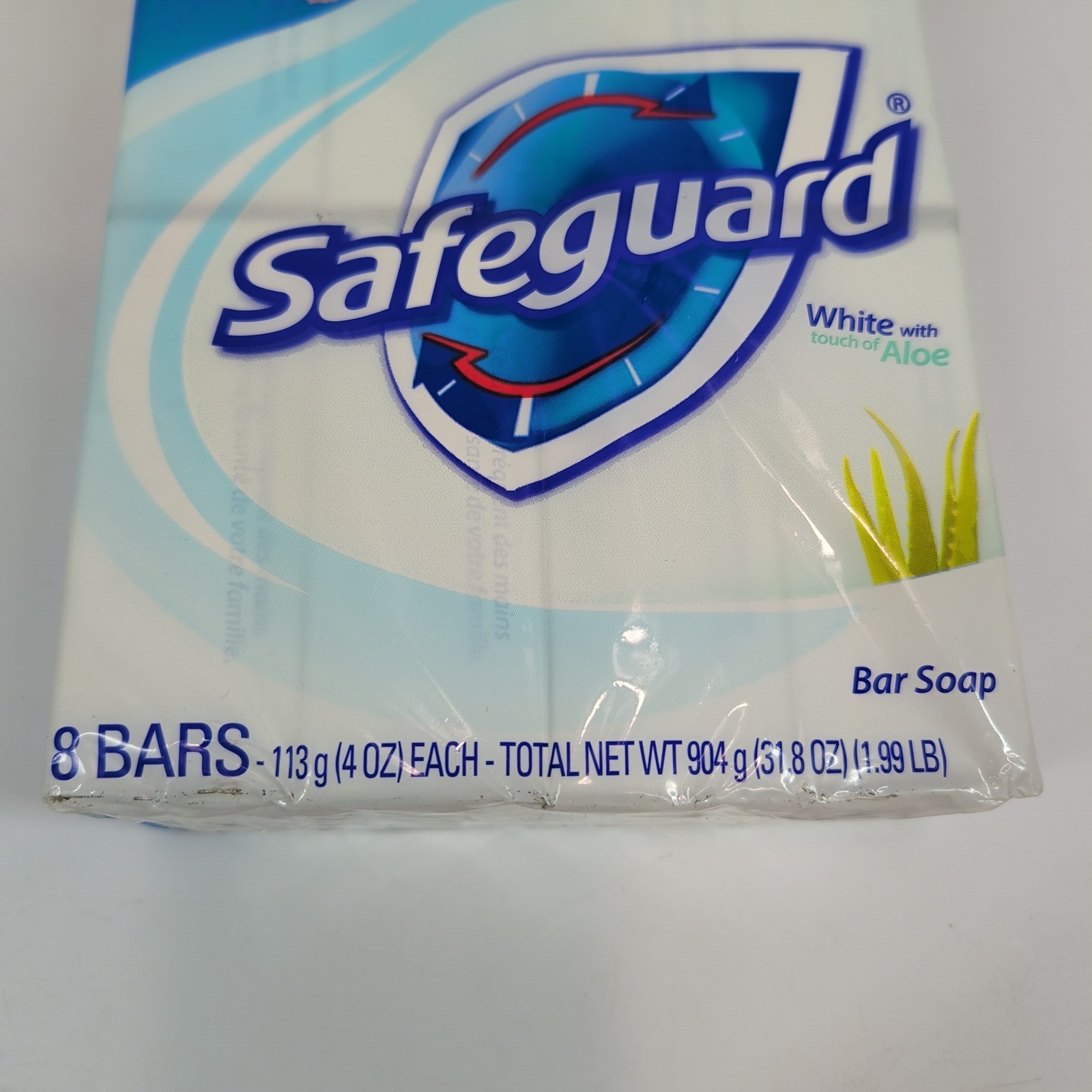 Safeguard Bar Soap White with Touch of Aloe 8 Bars, 4 oz Each – Antibacterial