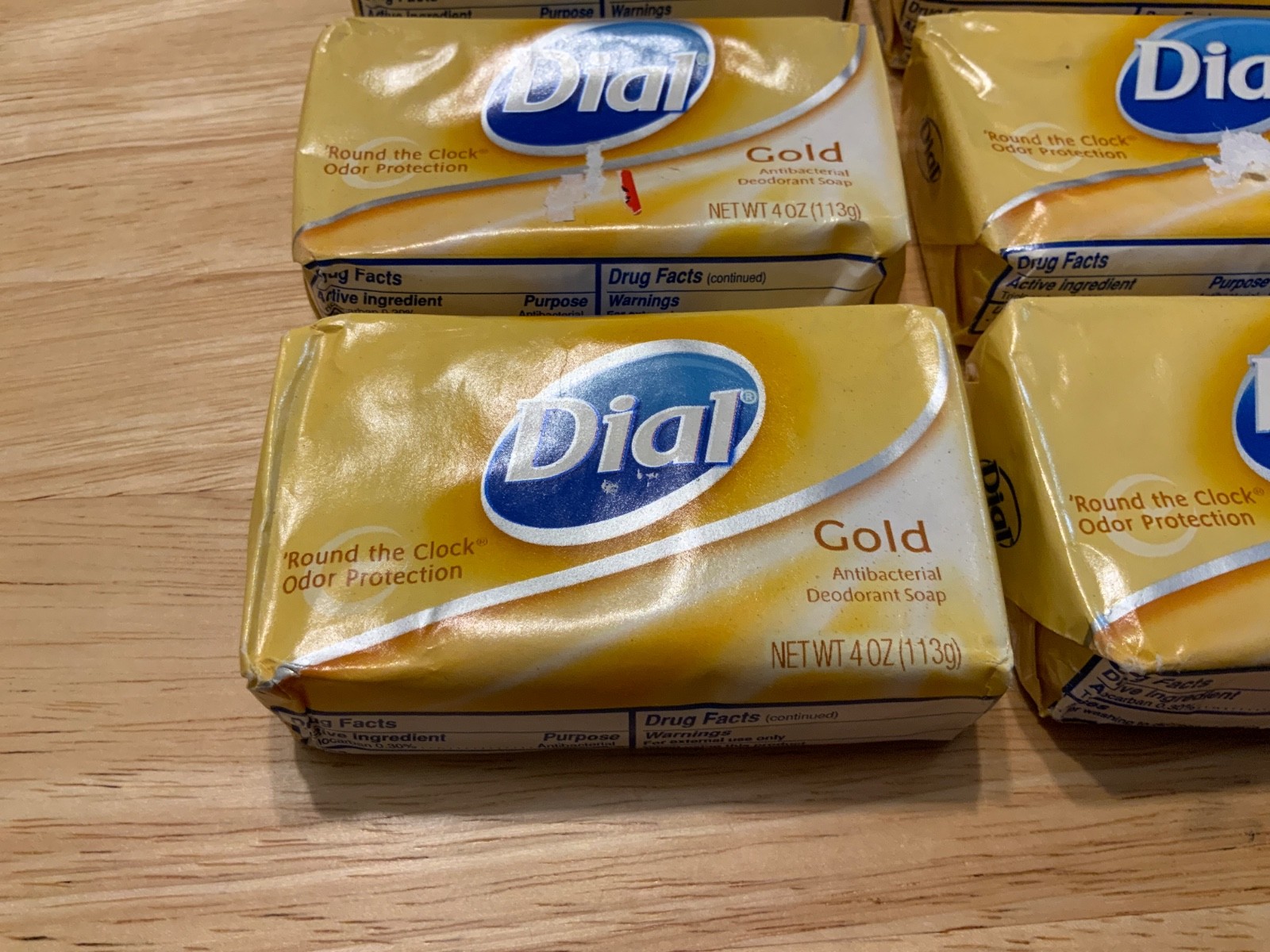 Dial Gold Antibacterial Bar Soap 8 Bars 4 OZ Each Kills Bacteria Single Packs