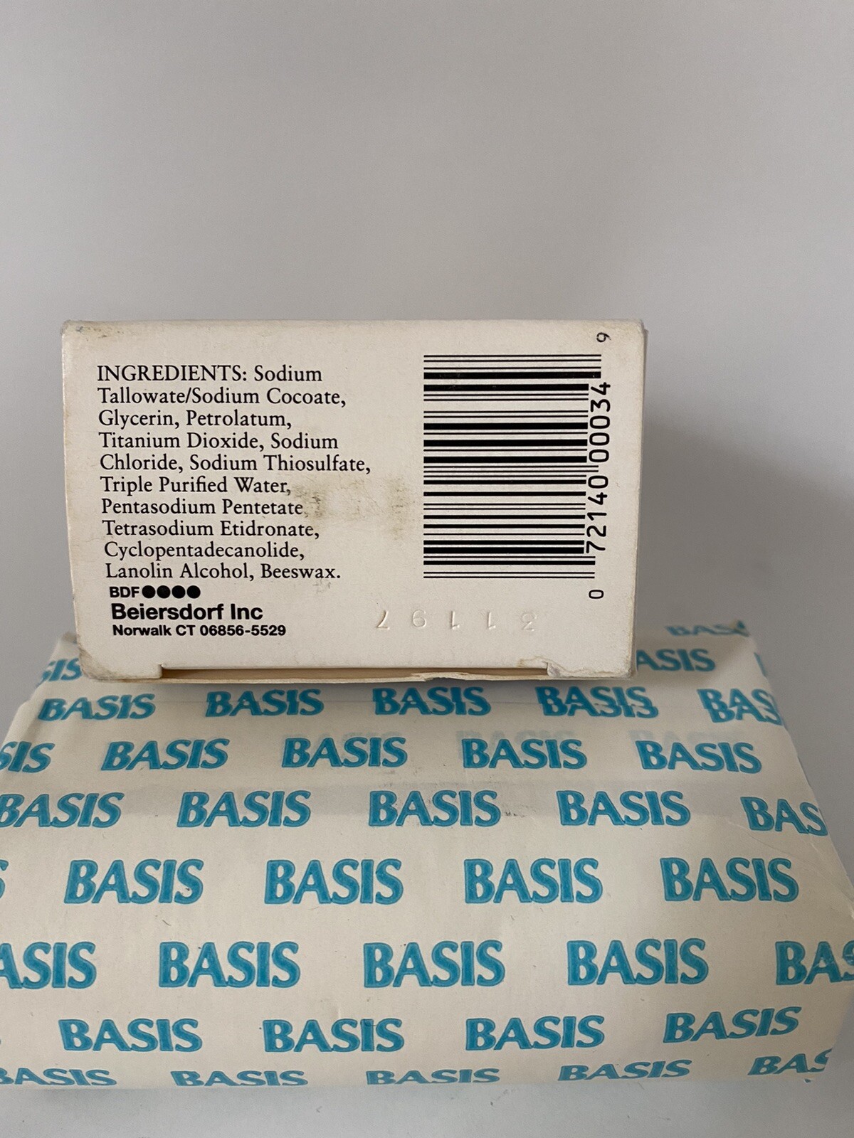 Basis Bar 5 oz. Normal To Dry Skin Fragrance & Preservative Free (1 Bar) New