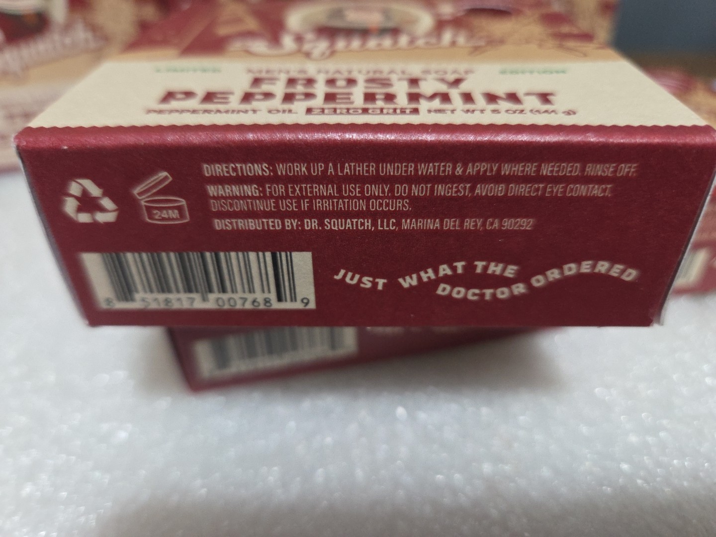 Lot of 10 Dr. Squatch Limited Edition Frosty Peppermint Bars Men’s Natural Soap