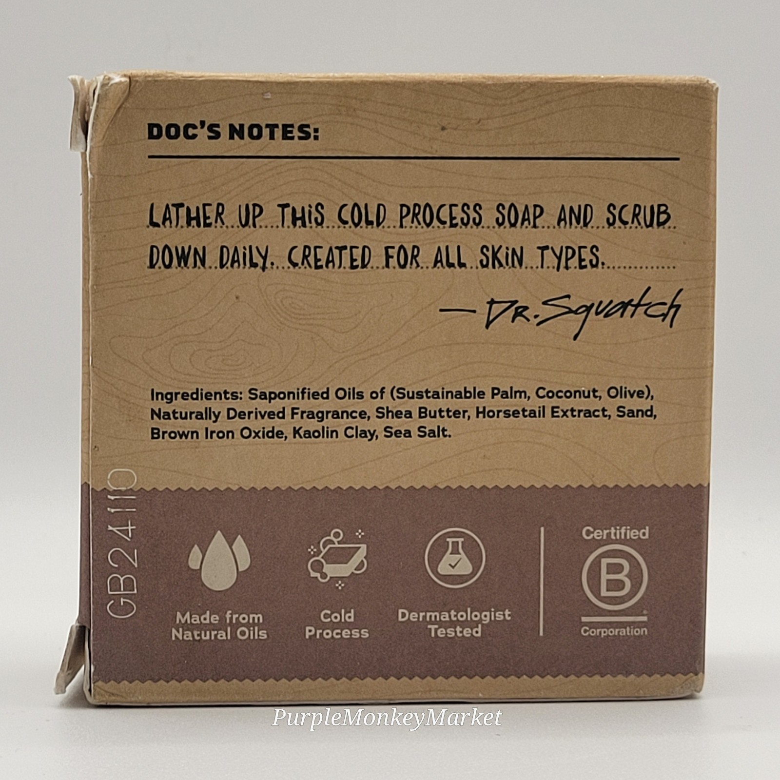 Dr. Squatch Mens Natural Soap MAVERICK MUSK Horsetail & Sand Heavy Grit 5 oz
