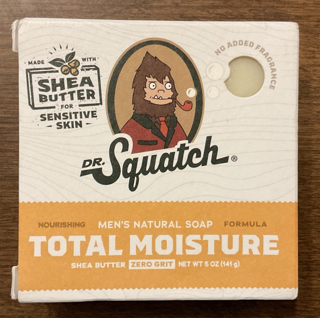 Dr Squatch Men’s Total Moisture Shea Butter Soap Fragrance Free Sensitive Skin