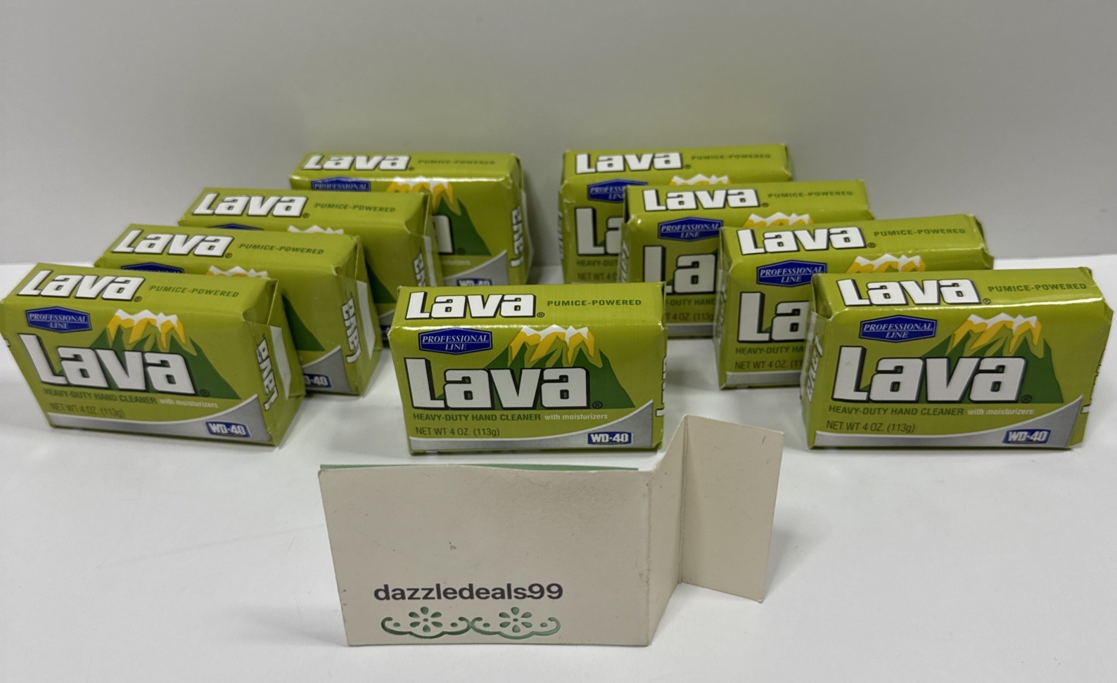 9 (NOS) Lava 4oz Bar Heavy Duty Pumice Powered Hand Soap Made By Wd-40 USA