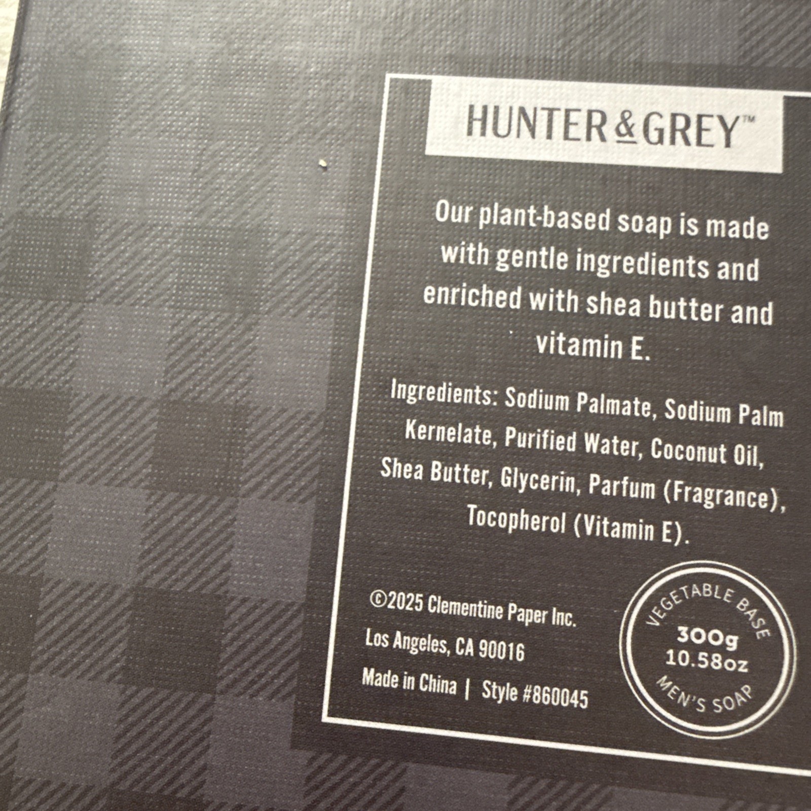 Hunter & Grey Men Bar Soap Giftset 2pcs Dark Amber & Spearmint Basil 10.58 Oz