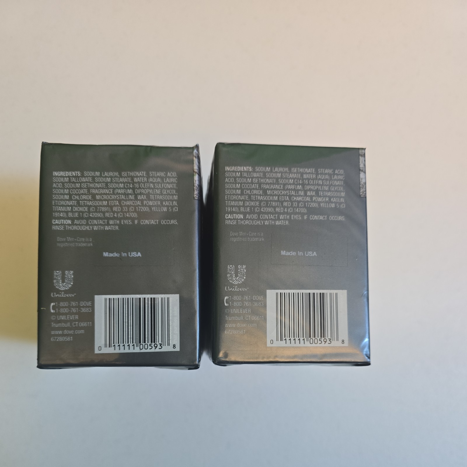 Dove Men+Care Elements Body and Face Bar Charcoal + Clay 4 oz, 4 Bar (x2)