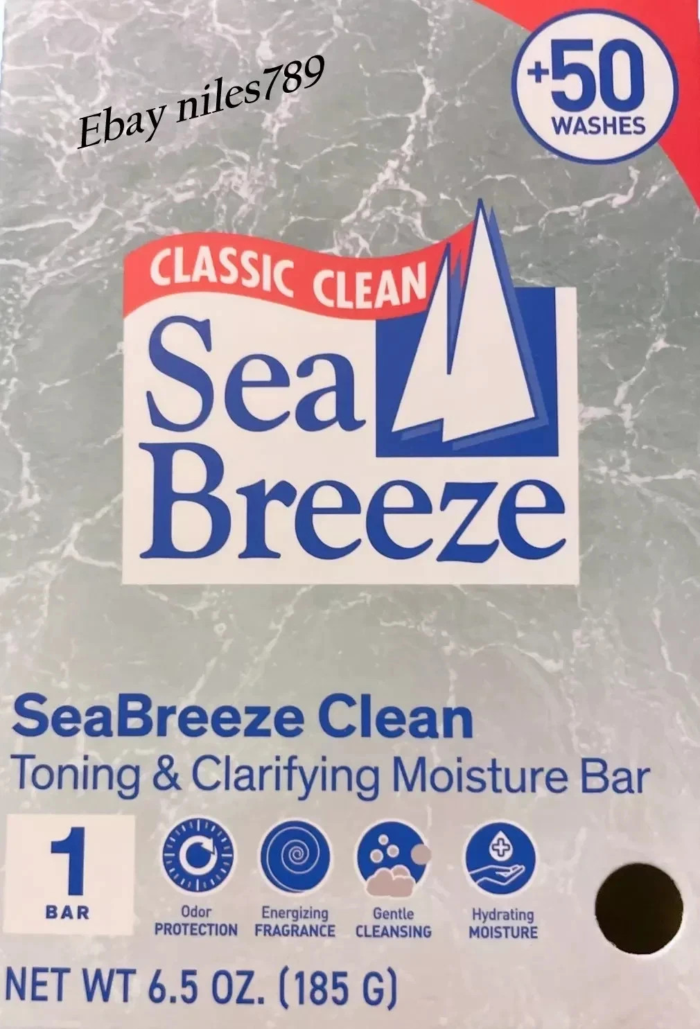 Sea Breeze Bar Soap Classic Toning & Clarifying Moisture 8 Bars 6.5 oz Each