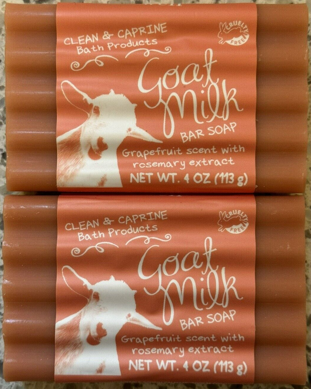 2 4-ounce Bars San Francisco Soap Company Goat Milk Bar Soap – Grapefruit Scent
