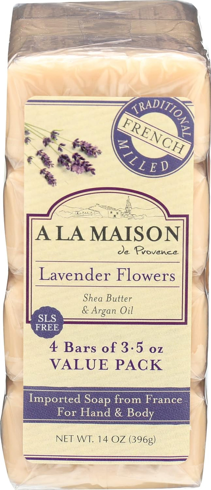 Lavender Flower Bar Soap – Triple French Milled Natural Moisturizing Hand Soap B