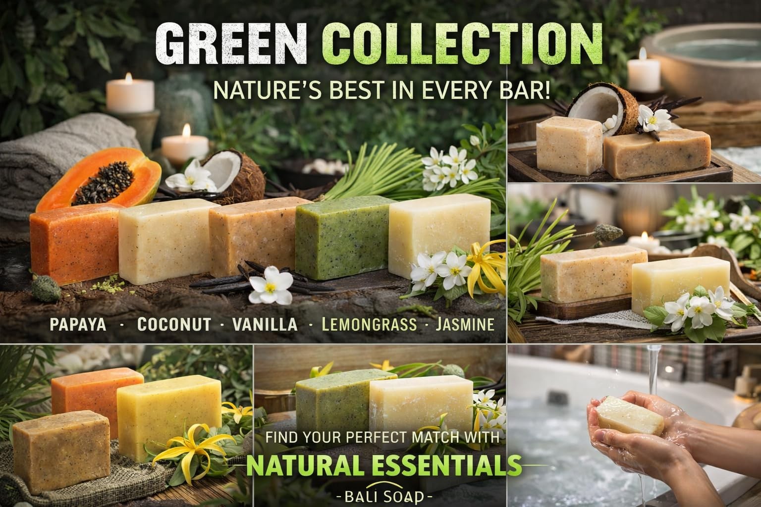 Natural Soap Gift Set – 6 Pack (3.5 oz Each) Handmade Spa Bars, Moisturizing …