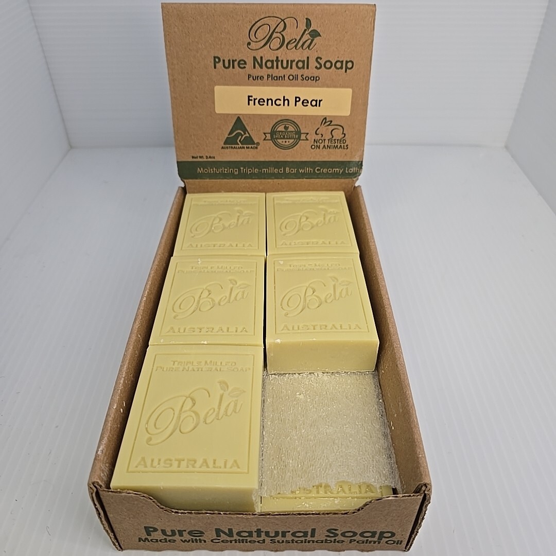 Bela All Natural Vegan Triple Milled French Pair Scented Soap