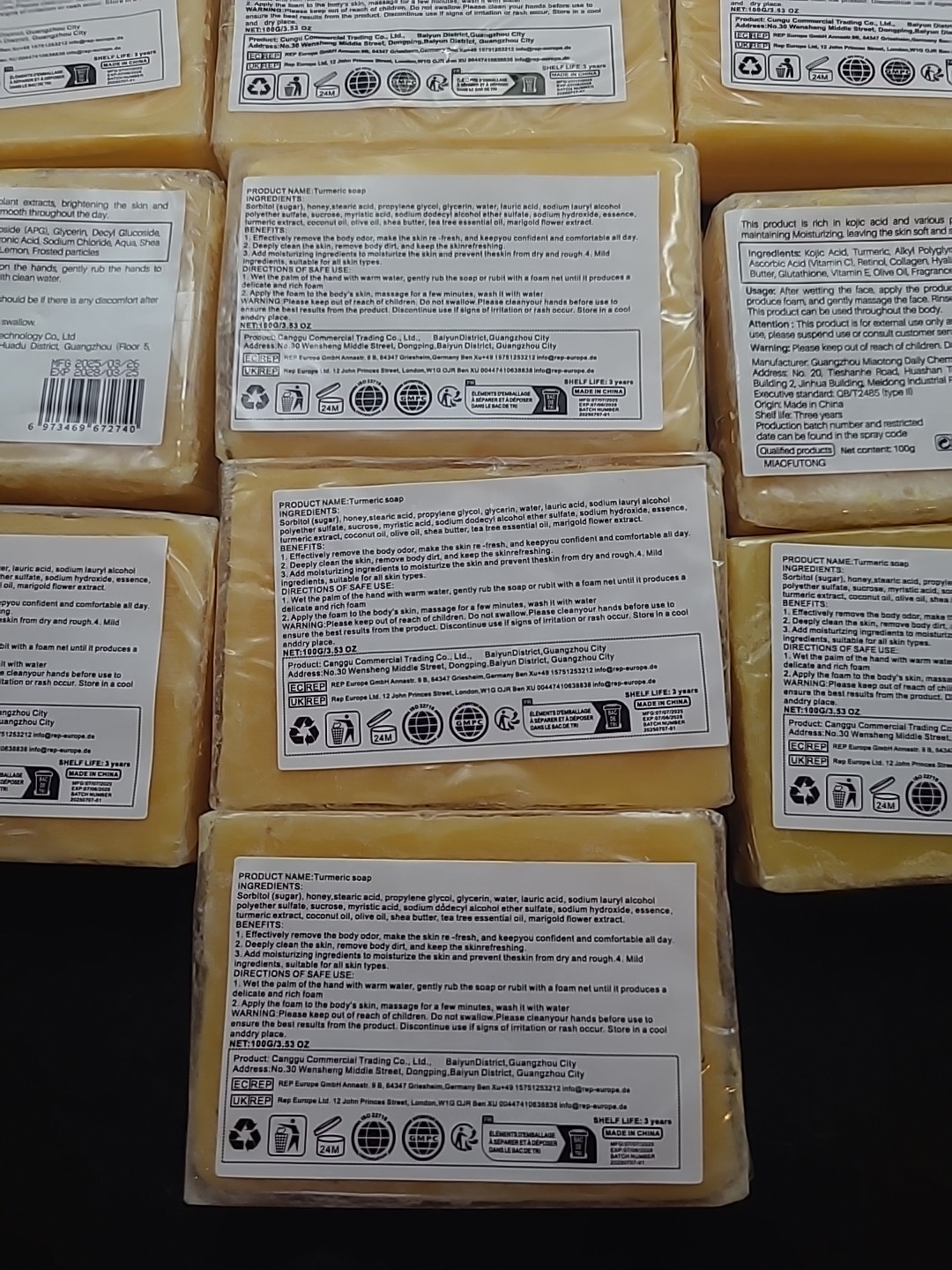 10 X Turmeric & Kojic Acid Brightening Soap Moisturize All Skin Dry & Rough