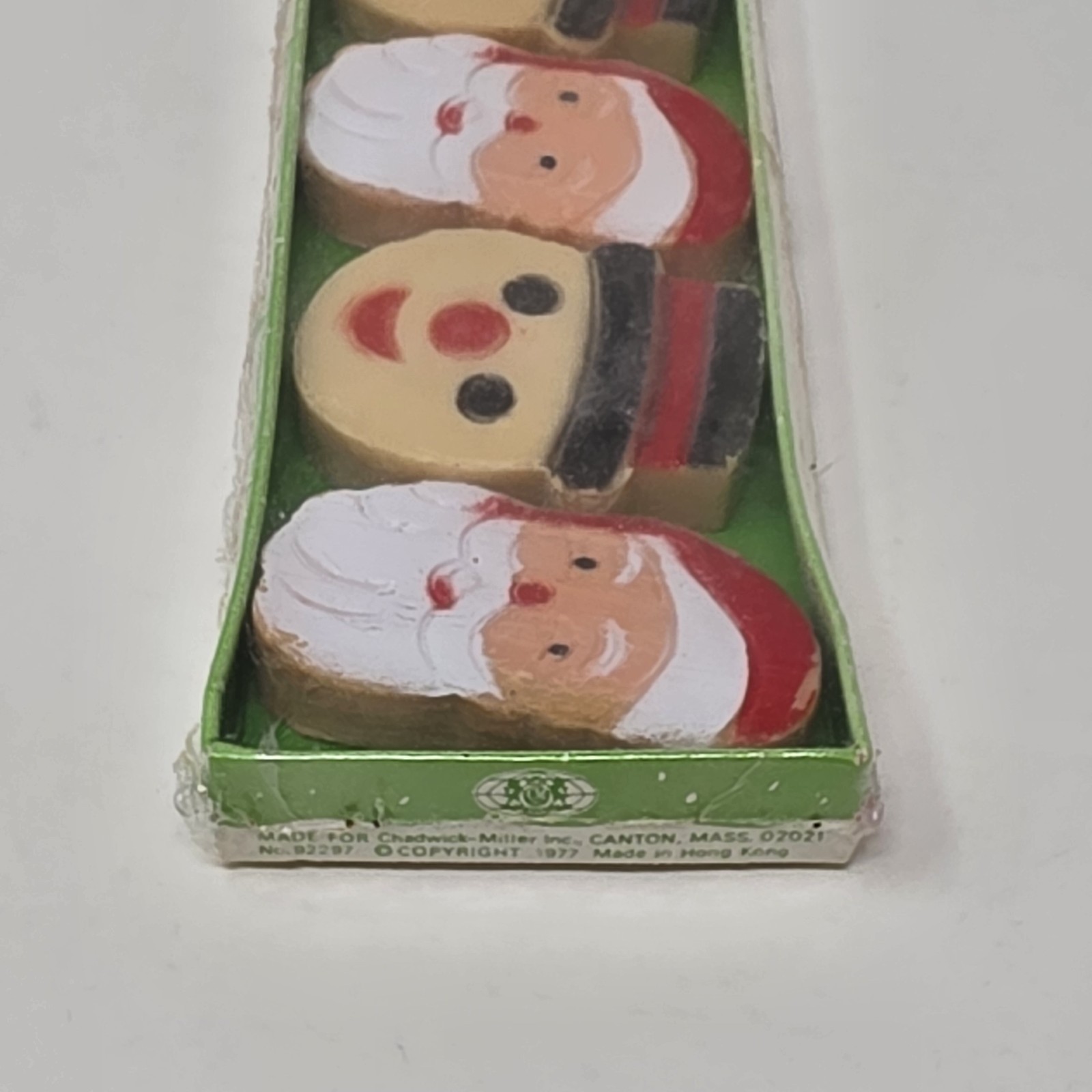 NOS 1977 Vintage Christmas Decorative Soap Santa Snowman