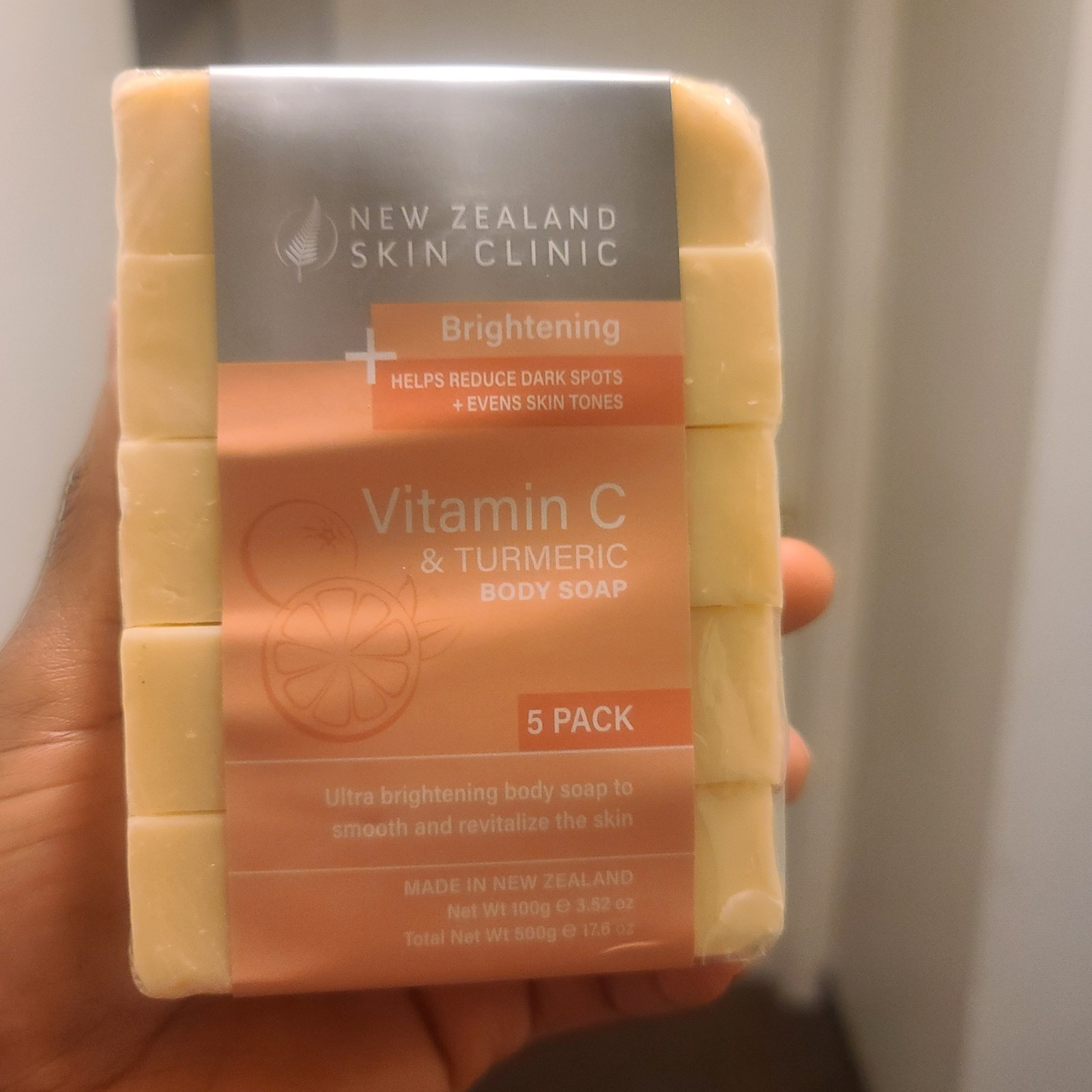 3x Of 5 Pack Vitamin C Turmeric Brightening Soap 3.52 Oz New Zealnd Skin Clinic