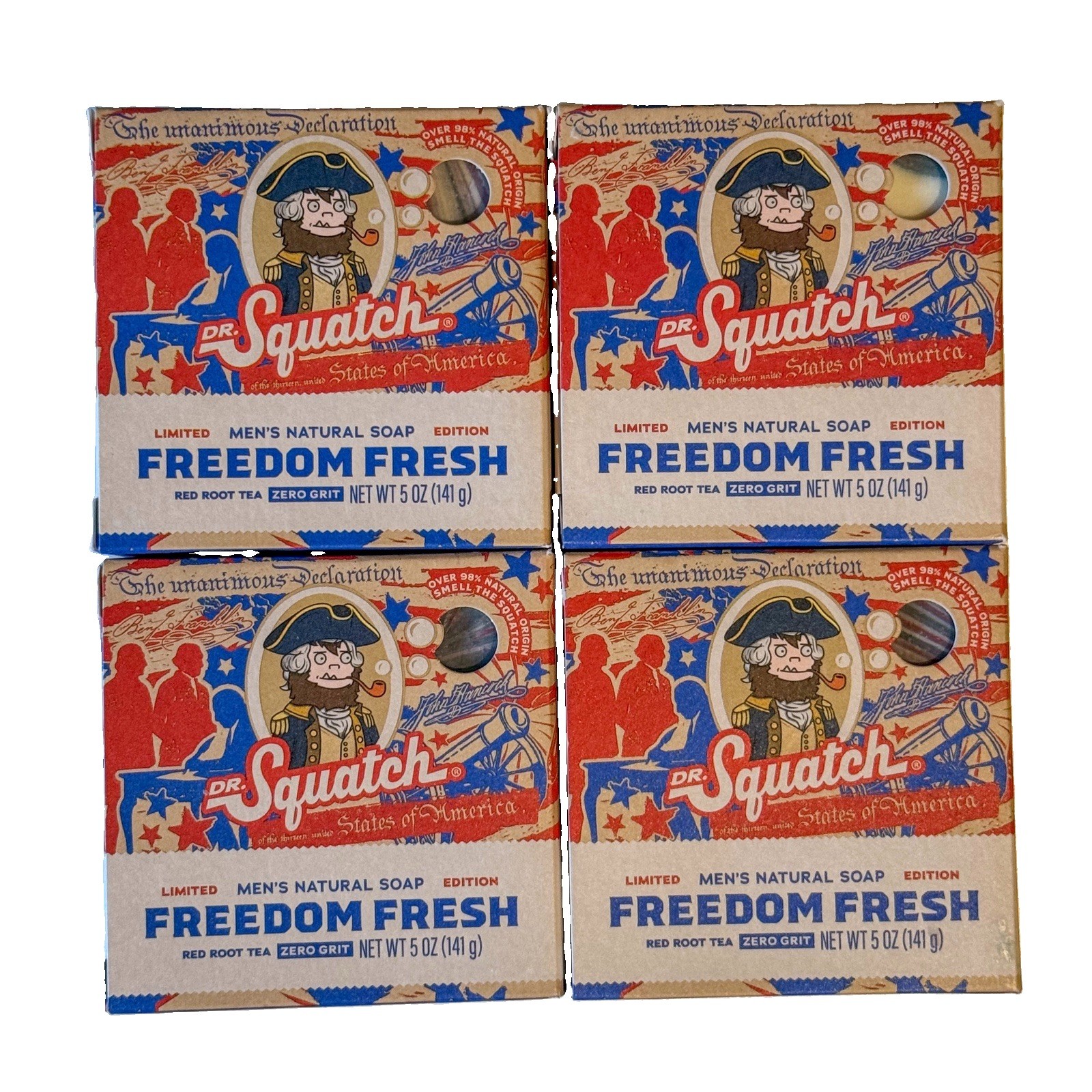 Dr. Squatch Freedom Fresh Soap (2 Pack) – Rare Discontinued Limited Edition Lot