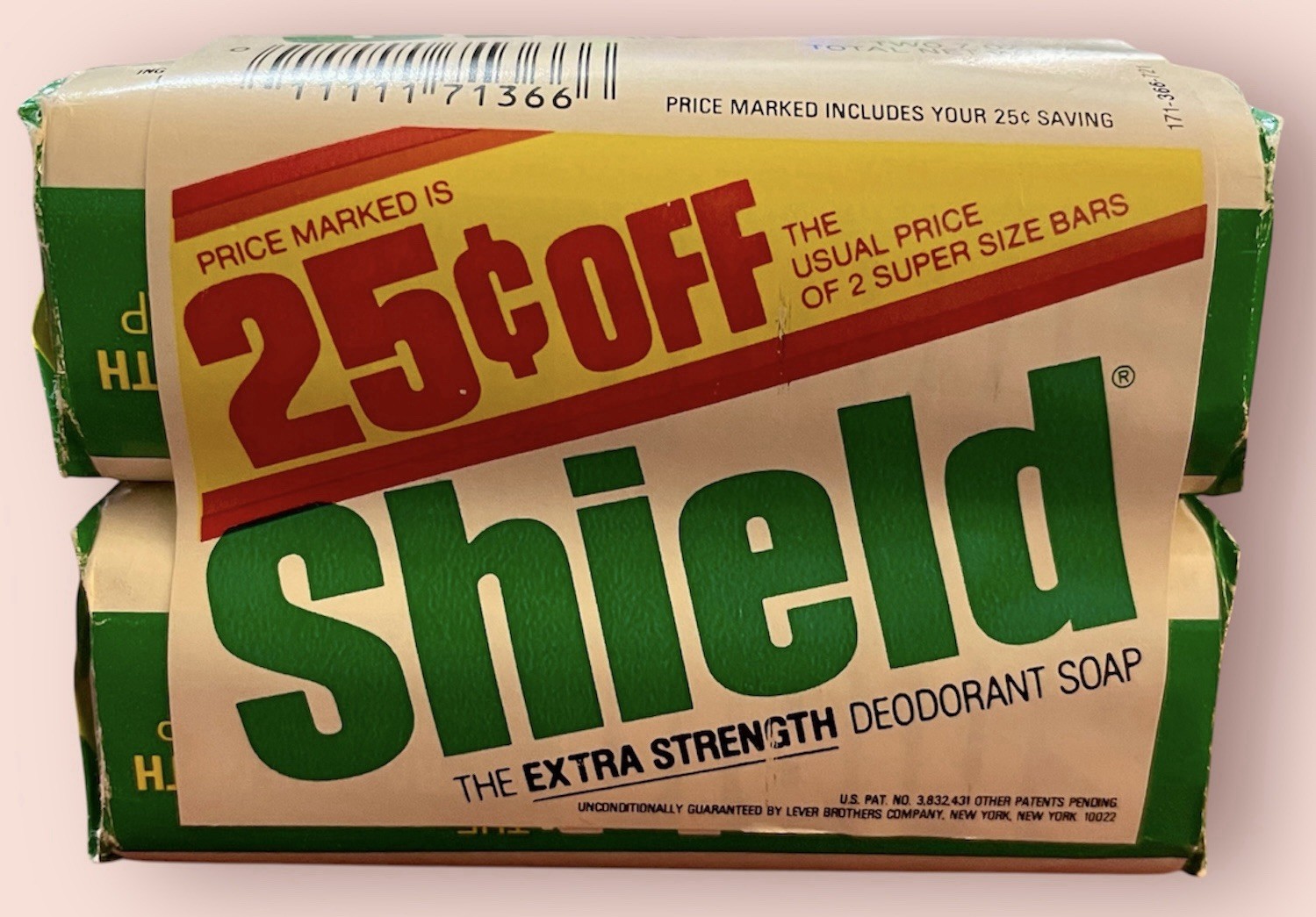 VTG SHIELD Extra Strength Deodorant Soap Supersize Bar Lot of 2 Bars 7 Oz Each