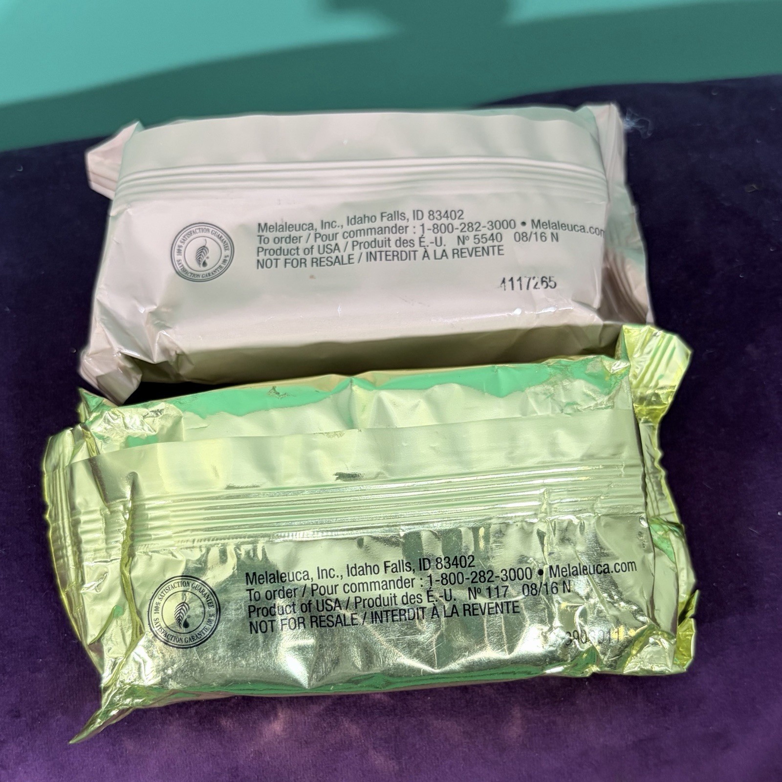 Lot of 2 ~ Melaleuca (1)The Gold Bar 4.5oz Luxury Soap Bar & (1)Exfoliating Bar