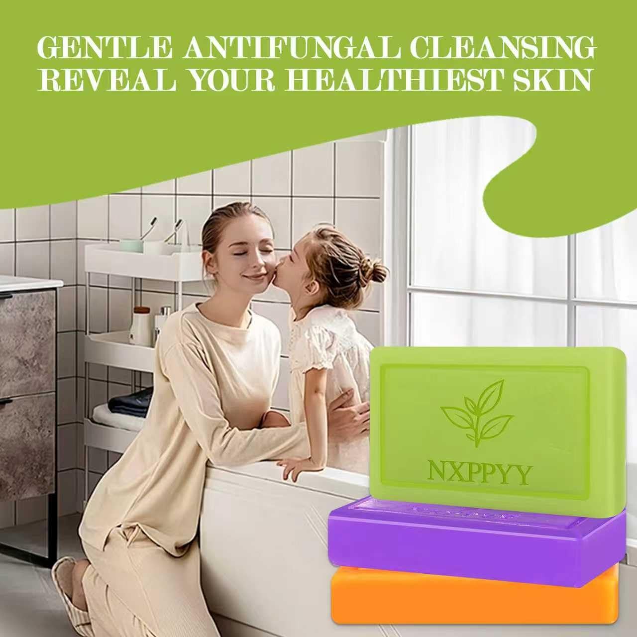 NXPPYY Antifungal Soap Antibacterial Soap Bar with Tea Tree Oil Body & Face Wash