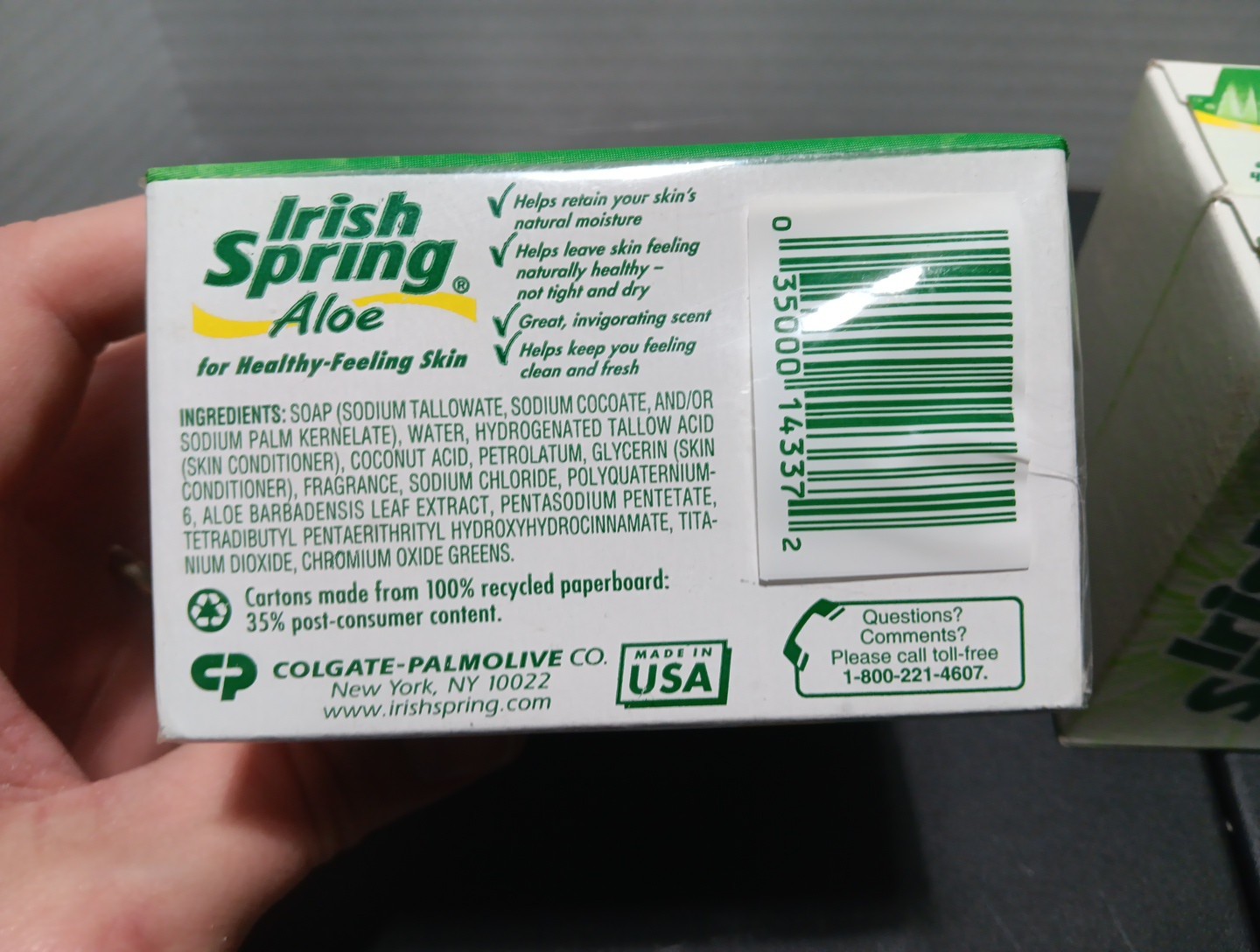 Irish Spring Aloe Soap 7 Bars Discontinued 4.5oz Each Vintage 2000s Sealed