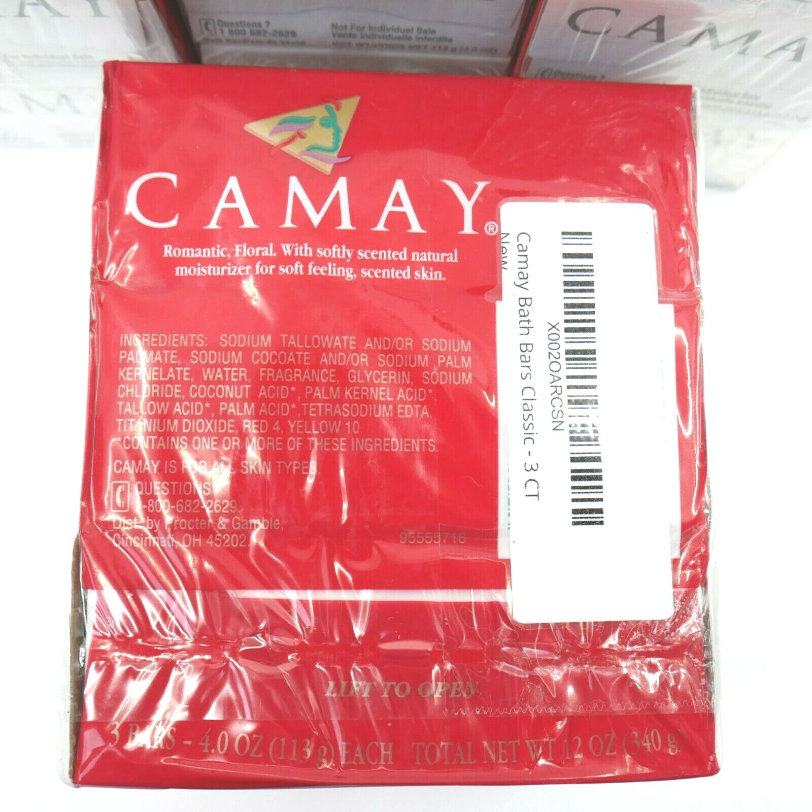 Camay Soap Pink Classic Softly Scented Beauty Bar 4 Packs of (3) bars original