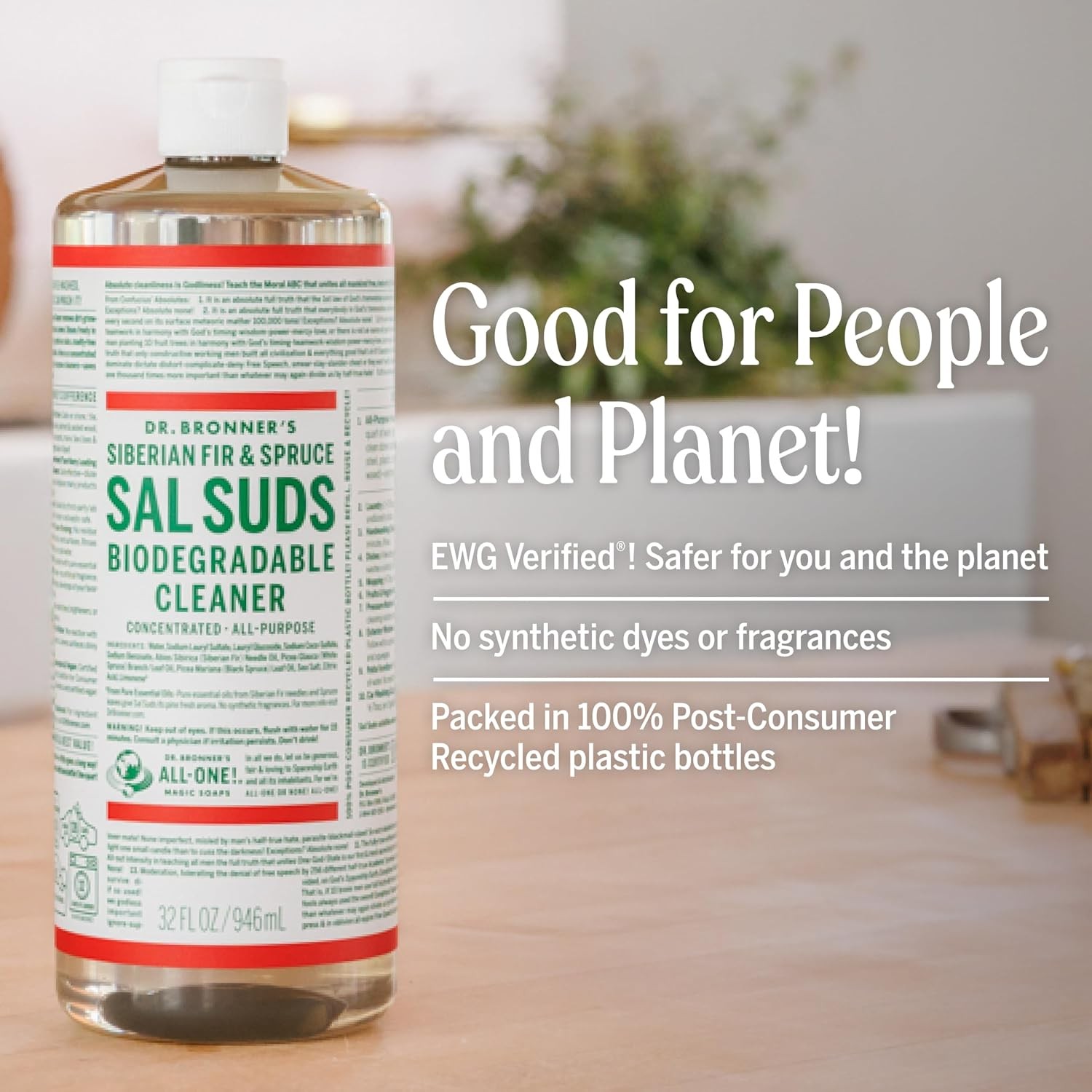 Dr Bronners Pure Castile Soap Variety Pack & Sal Suds Biodegradable Cleaner